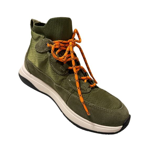 Olive Green Platform High Top Sneakers Women's Size 7.5 NWOT - Picture 3 of 7